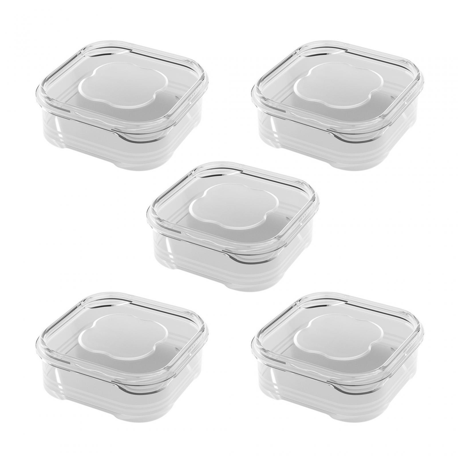 Meal Prep Seafood - กล่องเก็บอาหาร 5 ชิ้นสำหรับตู้เย็น กล่องเก็บผักผลไม้ กล่องเตรียมอาหารสำหรับของว่าง เนื้อสัตว์