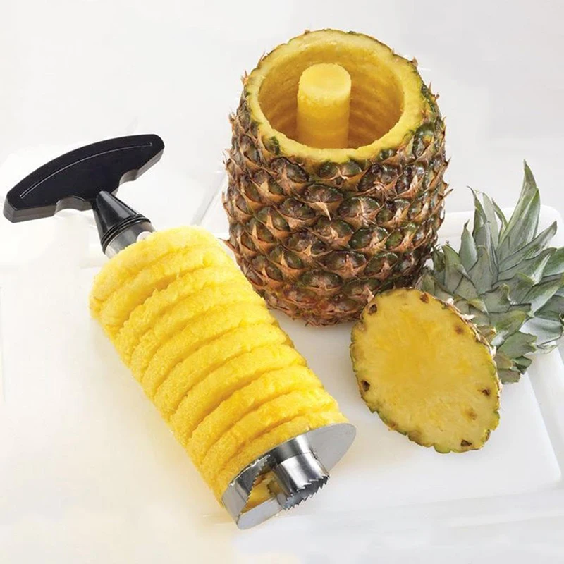 Pineapple Corer Slicer - 1pcs เครื่องตัดสับปะรด Peeler สแตนเลส Easy ผลไม้เครื่องตัด