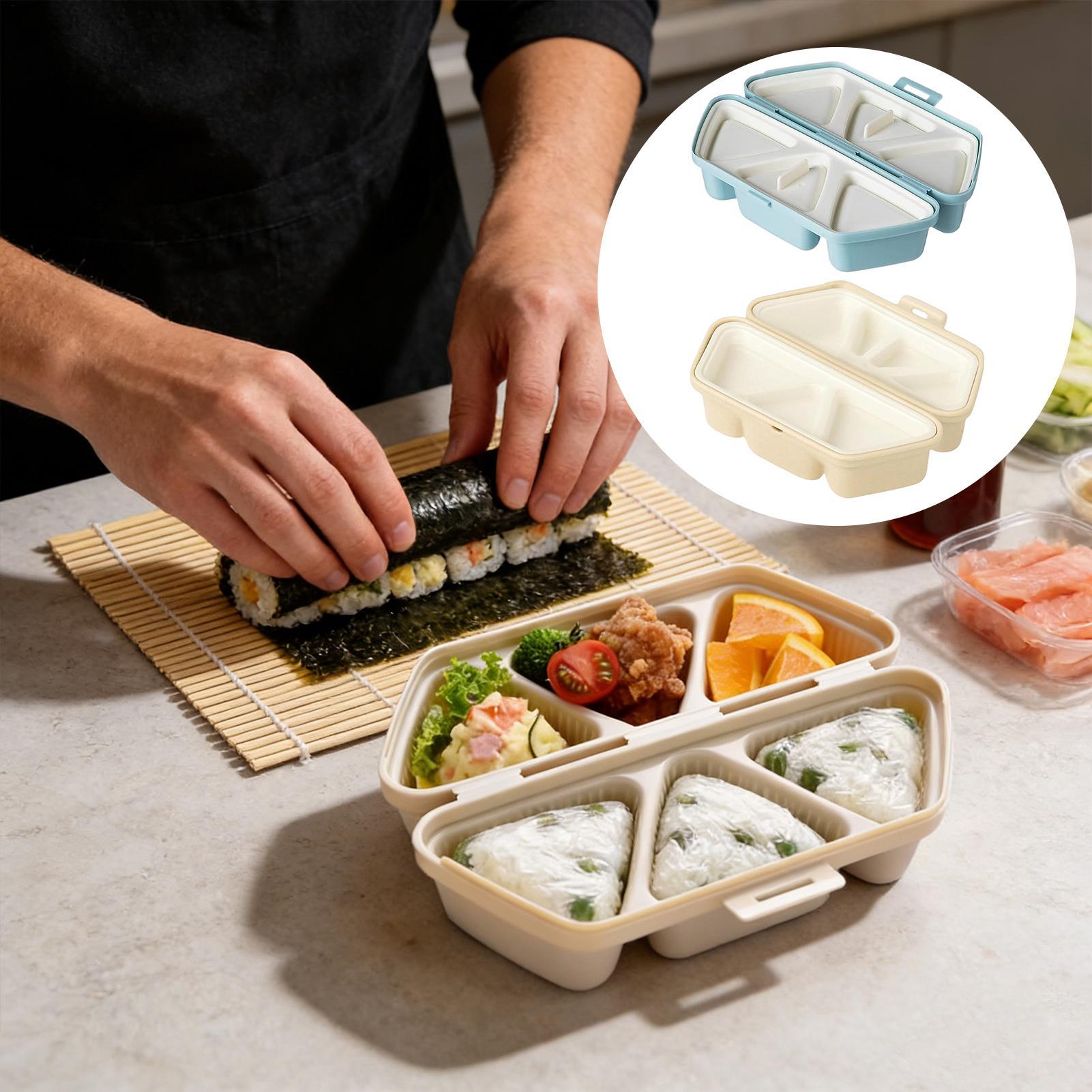Meal Prep With Rice - แม่พิมพ์ซูชิ 6 ช่อง รูปสามเหลี่ยม สำหรับทำข้าวปั้น โอริกิริ