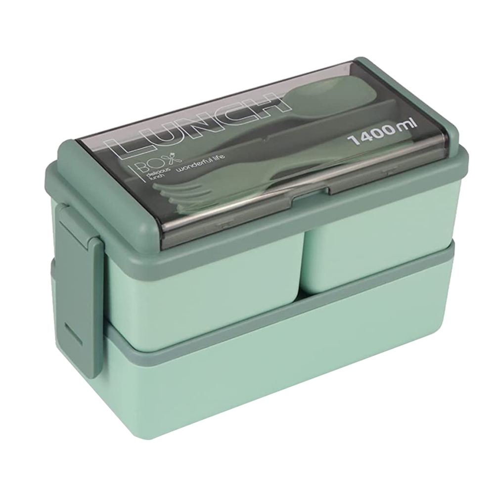 Meal Prep Kit - ชุดกล่องเบนโตะ ABFW, กล่องอาหารกลางวันสำหรับผู้ใหญ่ขนาด 47.35 ออนซ์, กล่องอาหารกลางวันเบนโตะ