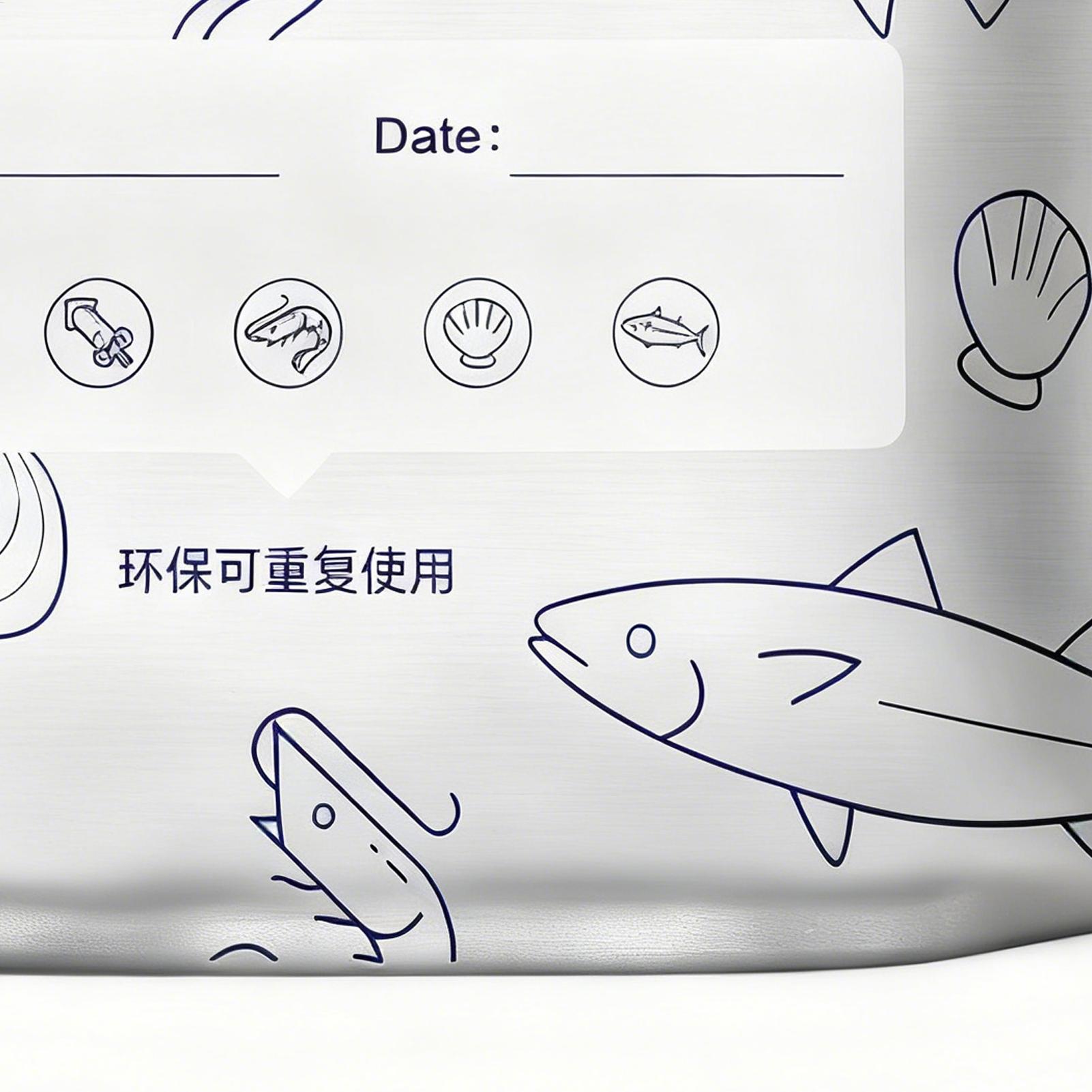 Meal Prep Seafood - ถุงเก็บอาหารอะลูมิเนียม 30 ชิ้น พร้อมซิปล็อค ถุงฟอยล์อะลูมิเนียมสำหรับแช่แข็งอาหาร ผัก