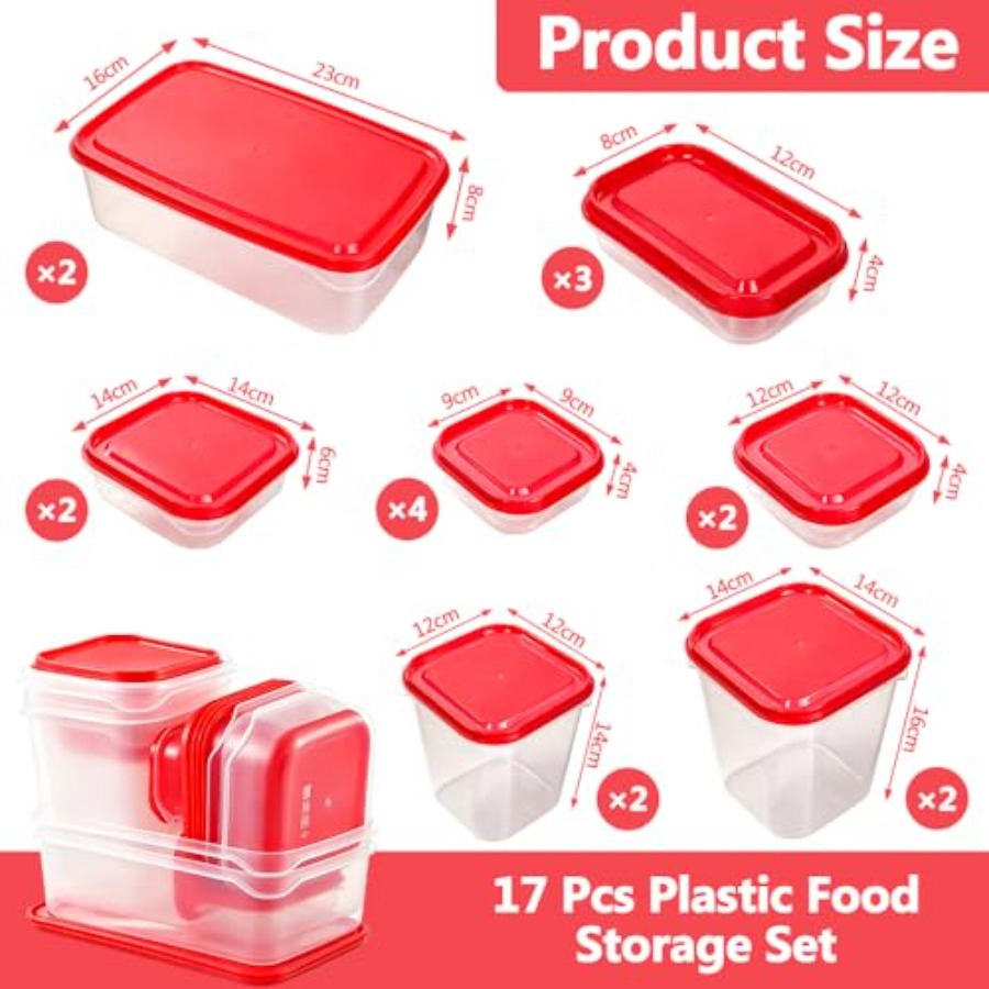 ชุดภาชนะเก็บอาหารพลาสติก 17 ชิ - Meal Prep Kit บทวิจารณ์และราคา