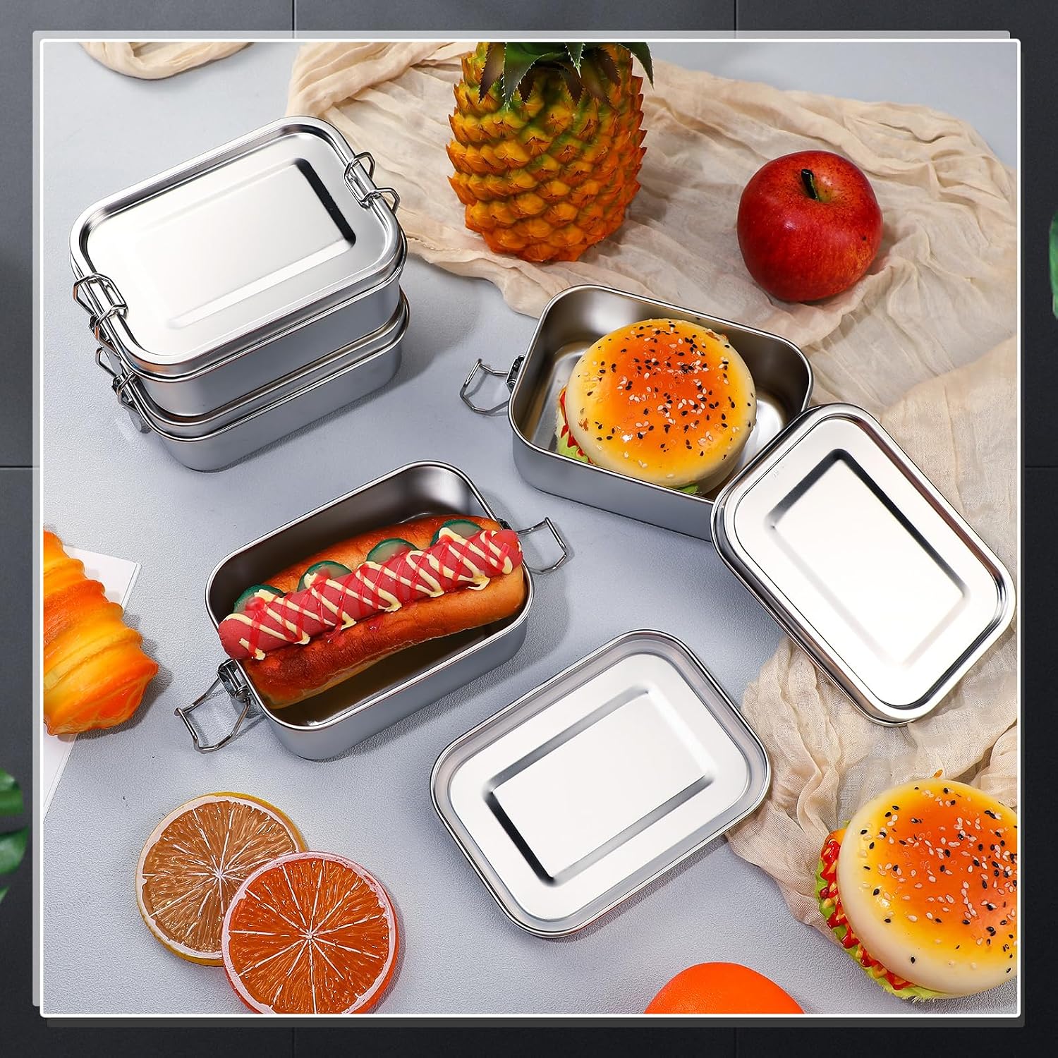 ภาชนะเก็บอาหารสแตนเลสพร้อมฝาปิ - Meal Prep Ideas บทวิจารณ์และราคา