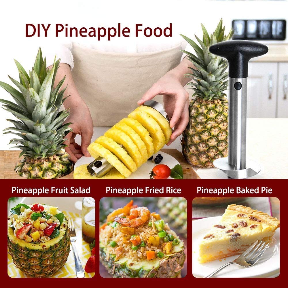 เครื่องตัดและคว้านสับปะรดแบบหน - Pineapple Corer Slicer บทวิจารณ์และราคา
