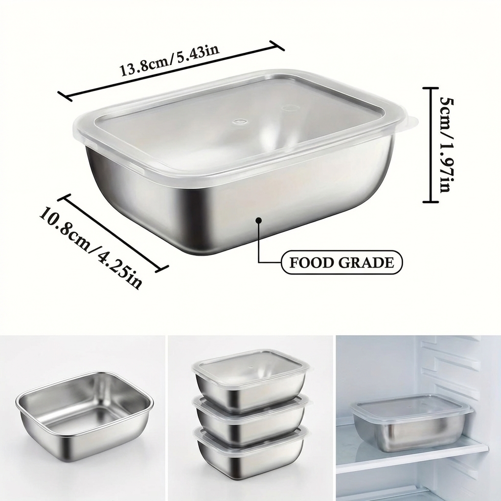 กล่องเก็บอาหารสแตนเลส 5 ชิ้น แ - Meal Prep Ideas บทวิจารณ์และราคา