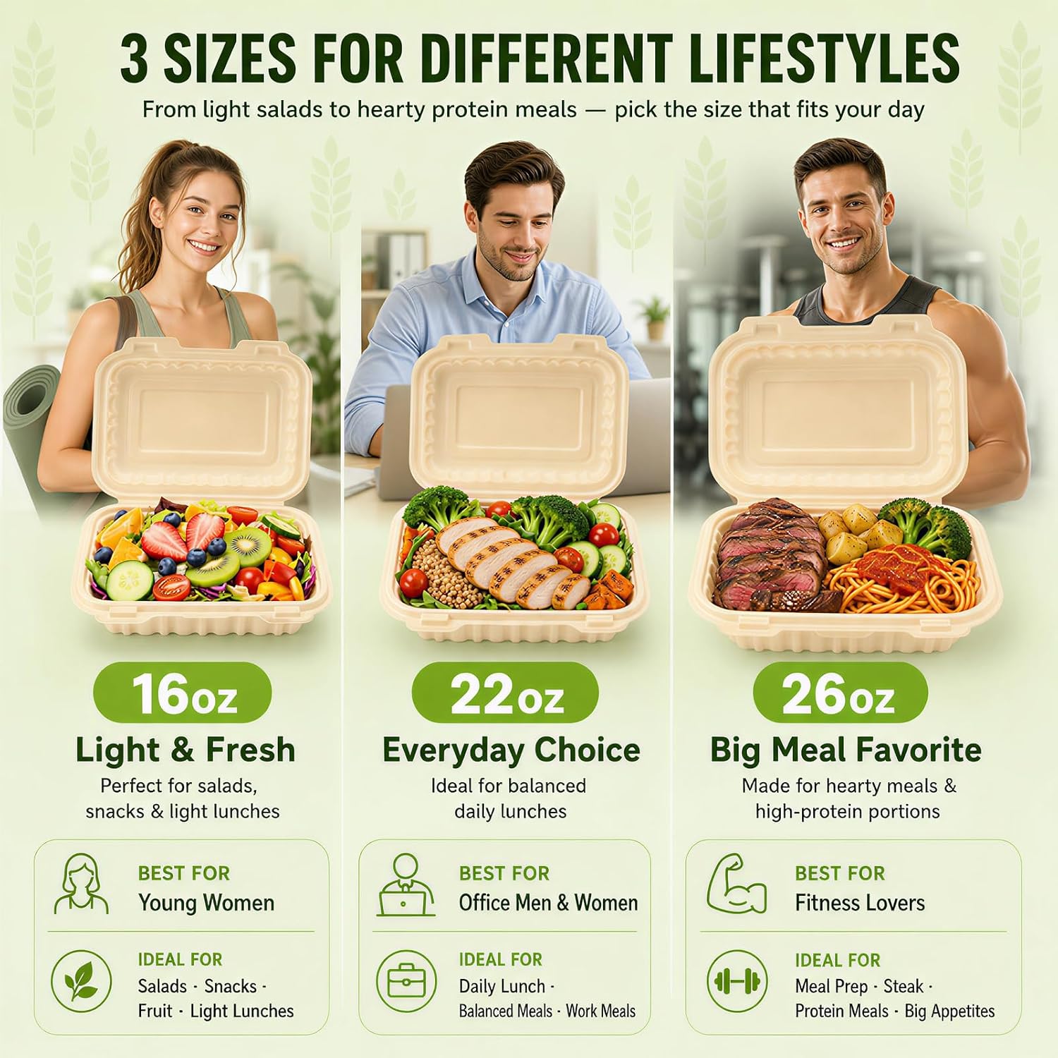 กล่องใส่อาหารแบบฝาพับขนาด 16 อ - Meal Prep Ideas บทวิจารณ์และราคา