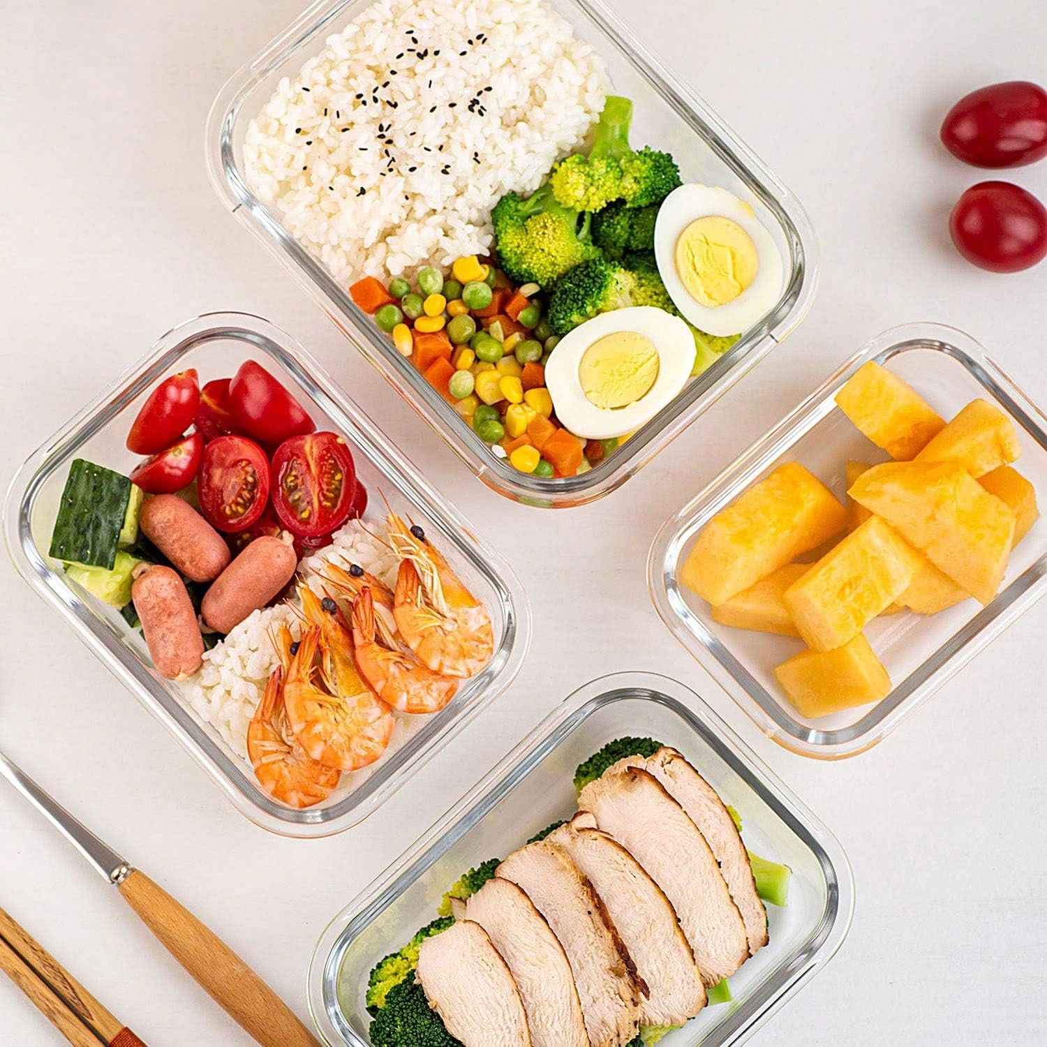 ชุดกล่องแก้วสำหรับเตรียมอาหาร  - Meal Prep Ideas บทวิจารณ์และราคา