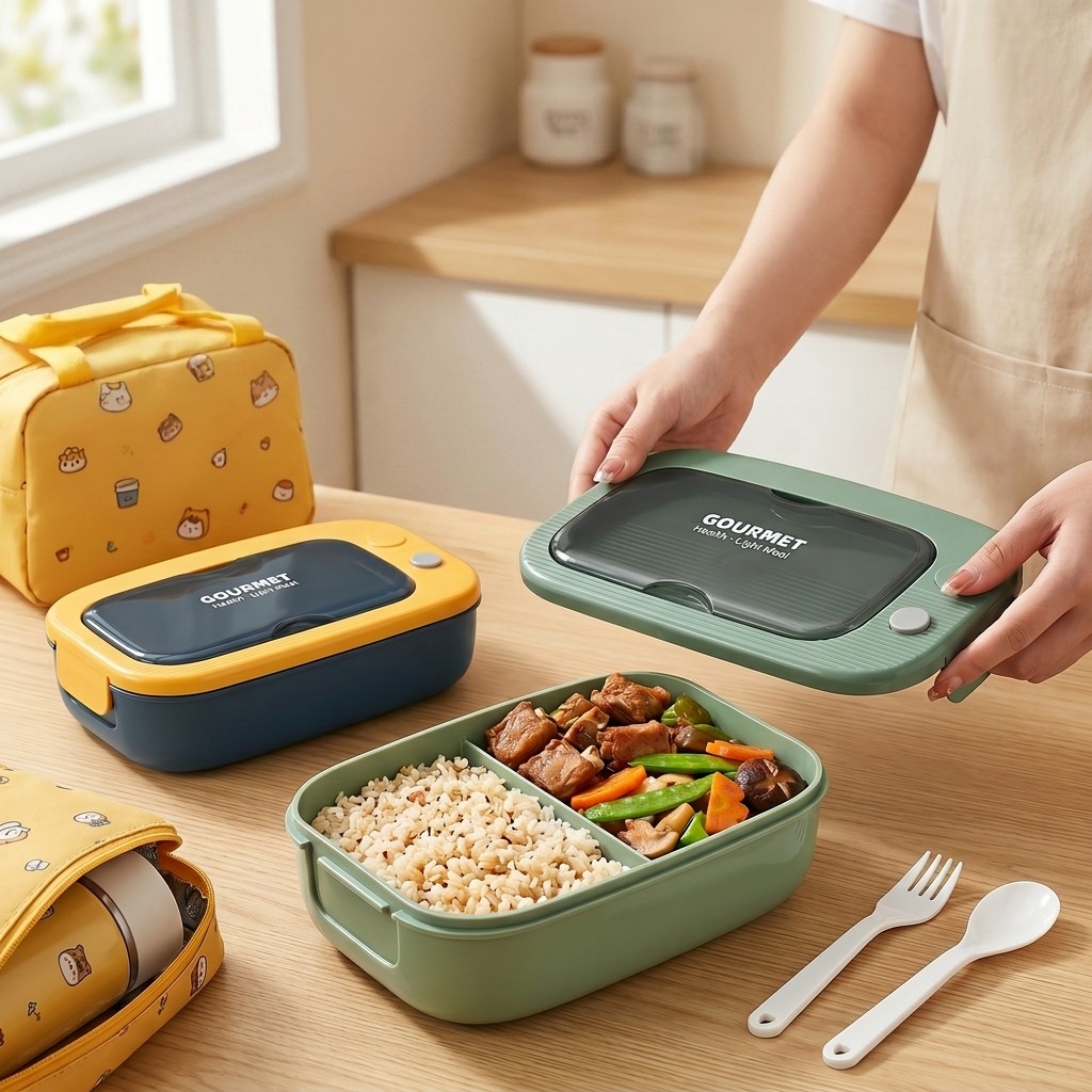 กล่องเบนโตพลาสติกสำหรับไมโครเว - Meal Prep Ideas บทวิจารณ์และราคา