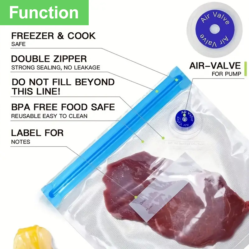 ถุงซีลสูญญากาศแบบใช้ซ้ำได้ 25  - Meal Prep Seafood บทวิจารณ์และราคา