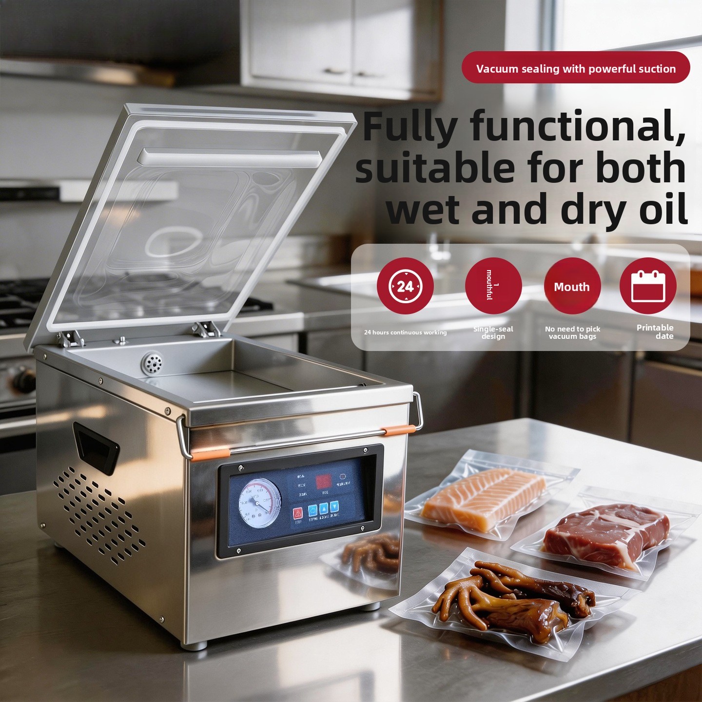 เครื่องซีลสูญญากาศอาหารสแตนเลส - Meal Prep Seafood บทวิจารณ์และราคา