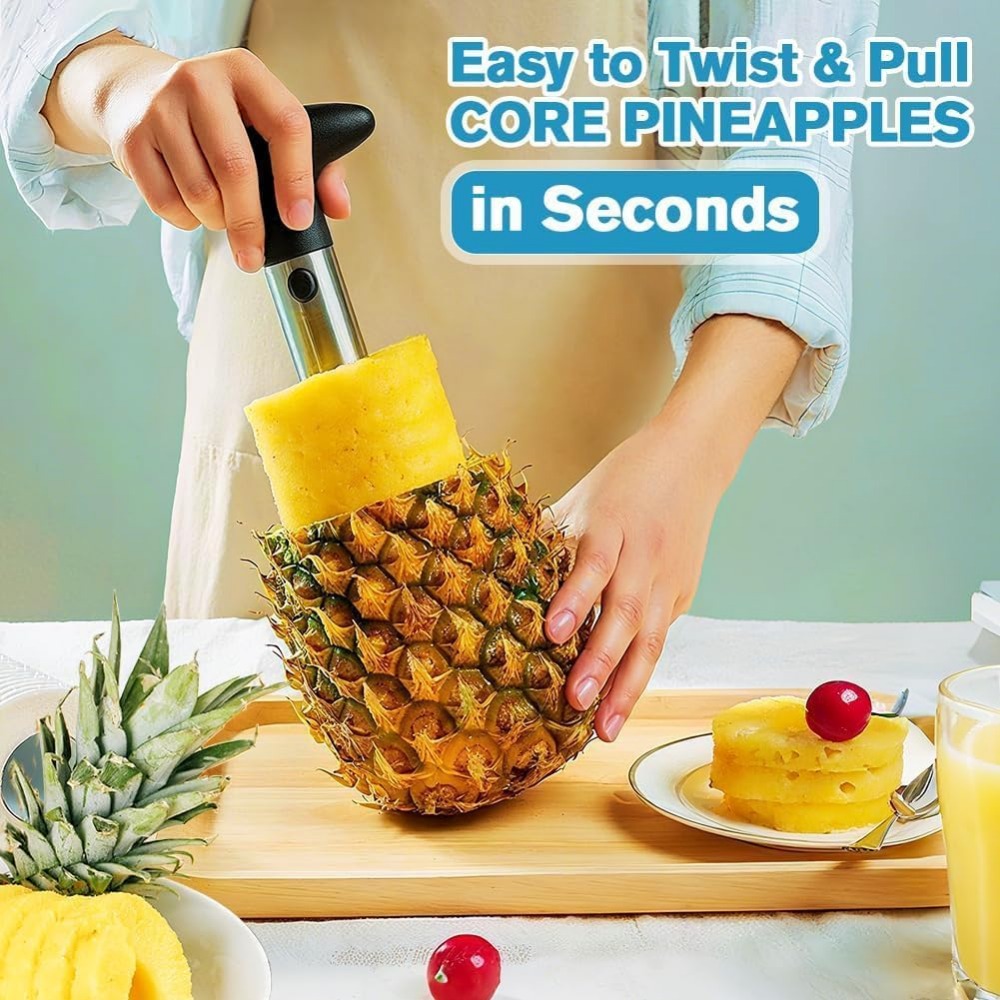เครื่องตัดและคว้านสับปะรดสแตนเ - Pineapple Corer Slicer บทวิจารณ์และราคา