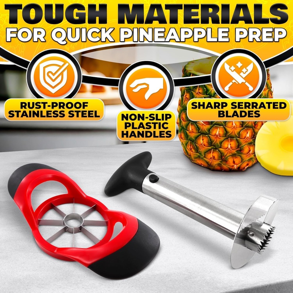 ที่คว้านและหั่นสับปะรดสแตนเลส  - Pineapple Corer Slicer บทวิจารณ์และราคา