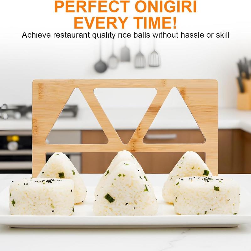 แม่พิมพ์ข้าวปั้นโอนิกิริไม้ 5  - Meal Prep With Rice บทวิจารณ์และราคา